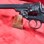 SOLD VERY RARE, BRITISH WWI OFFICER CARRIED, WEBLEY “WS TARGET MODEL” MARK VI SERVICE REVOLVER, VERY CRISP COMMERCIAL FINISH WITH VERY SMOOTH ACTION, NEAR MINT!