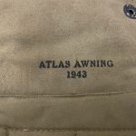 SOLD RARE HARD TO FIND VERY EARLY KHAKI, 1943 DATED, ATLAS AWNING, M1A1 PARATROOPER JUMP BAG