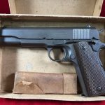 SOLD EXCEPTIONAL & ACTUALLY PICTURED ON Pg 325 OF CLAWSON’S BOOK, US WWII REMINGTON RAND M1911A1 PISTOL MINT NEW UN-ISSUED IN FACTORY ORIGINAL BOX!  HUGE BIG DEAL!