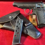 SOLD  WALTHER PP PISTOL, MID 1944 GERMAN ARMY WAFFENAMTED, MILITARY FINISH, FULL RIG WITH A SCARCE! hck44 HOLSTER, VERY SHARP!