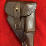 SOLD ORIGINAL WALTHER PPK PRE WAR COMMERCIAL HOLSTER, UNMARKED AKAH DRGM STYLE