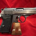 SOLD  RARE NAZI SS/RSHA ISSUE WALTHER PPK PISTOL, LATE WAR 1944 DULL FINISH, FINAL 5TH VARIATION, IN KNOWN SERIAL NUMBER RANGE FOR WALTHER SS PPK!
