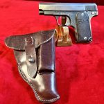 SOLD GERMAN “AKAH” RETAILER MARKED SPANISH WALMAN PISTOL & HOLSTER, NICE!