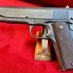 SOLD US WWII ITHACA 1911A1, JULY 1945 SHIPMENT TO BELLE MEADE ASF DEPOT, VERY SHARP!