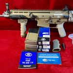 SOLD MINT NEW UNFIRED, BELGIAN MADE FN SCAR 17S 7,62 RIFLE, TOP OF THE LINE FULLY RIGGED OUT, GIESSLE SUPER SCAR TRIGGER, SURE FIRE LIGHT, 6 MAGS, ALL THE GIBLETS, NEW,NEW, NEW!
