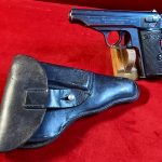 SOLD VERY RARE 1941 WALTHER PP PISTOL, .380/9mmk BOTTOM MAG RELEASE, WITH HOLSTER TOO! VERY SHARP!