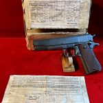 SOLD  FANTASTIC 1962 DCM SALES, US WWII COLT 1911A1 US ARMY SERVICE PISTOL  MAY 1943 MATCHING SLIDE 100% MINT CRISP FACTORY ORIGINAL!