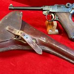 SOLD  GERMAN WWI 1917 DATED DWM IMPERIAL NAVY LUGER, WITH VERY RARE HOLSTER, VERY SHARP!
