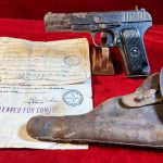 SOLD  TT33 TOKAREV PISTOL 1944 DATED, FULL RIG WITH A RARE SET OF VIETNAM CAPTURE PAPERS AND ALLIED EQUIPMENT BRINGBACK PAPERS