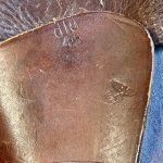 SOLD SCARCE MAKER, dla 44 CODED (KARL BARTH, WALDBROHL) TAN FN HIGH POWER HOLSTER, VERY SHARP!