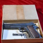 SOLD SPECTACULAR, US WWII COLT SERVICE MODEL ACE, US NAVY ISSUED, GHD CARTOUCHED, MINT NEW IN BOX!