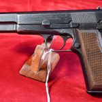 SOLD NAZI OCCUPATION BROWNING/FN HIGH POWER PISTOL, FIXED SIGHT, “a” BLOCK 1943 PRODUCTION, MINT SHARP!
