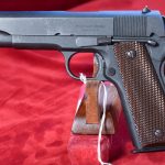 SOLD VERY CHOICE, EARLY PRODUCTION US WWII ITHACA 1911A1 US ARMY SERVICE PISTOL, EARLY JUNE 1943 PRODUCTION, DU-LITE FINISH, MINT CRISP!