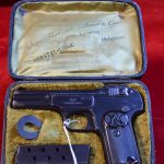 SOLD VERY RARE, VERY CHOICE, FN FACTORY CASED, FN MODEL 1900 PISTOL, CIRCA 1905 PRODUCTION, WIDELY USED IN WWI & II BEAUTIFUL EXAMPLE!