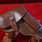 HOLSTERPALOOZA! GERMAN WWII ERSATZ LEATHER HOLSTER FOR THE SAUER 38H PISTOL, VERY SHARP!