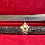 BLACK FRIDAY SALE! EXCEPTIONAL WWII IMPERIAL JAPANESE NAVAL OFFICERS KAI GUNTO SWORD, WITH TASSEL, SIGNED ISHIDO MITSUNOBU, WITH FAMILY MON,  STUNNING!