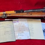 SOLD EXCEPTIONAL & WELL DOCUMENTED, JAPANESE WWII TYPE 99 RIFLE, EARLY PRODUCTION TOYO KOGYO 30th SERIES, ALL MATCHING DOWN TO THE DUST COVER, WITH CAPTURE PAPERS TOO!