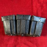 ORIGINAL WW2 98K PEBBLEGRAIN LEATHER AMMO POUCH…Rb numbered 1944 MINTY