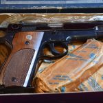 THU JAN 9, WELL DOCUMENTED, EXTREMELY RARE (only 927 made), S&W MODEL 39 STEEL FRAME 9mm PISTOL, NIB WITH ALL THE GIBLETS, S&W SHIPPED TO THEIR NE SALES REP!