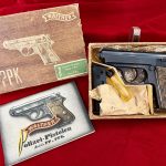 SOLD RARE STUNNING BOXED 1941 WALTHER PPK PISTOL, NAZI POLICE EAGLE/C, APPEARS TO BE UNFIRED, IN MATCHING-NUMBERED BOX WITH ALL THE GIBLETS!!!