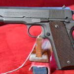 SOLD WED DEC 18, EXCEPTIONAL US WWII COLT 1911A1 US ARMY PISTOL, EARLY MAY, 1942 PRODUCTION, WB CARTOUCHED, MATCHING & 100% ORIGINAL, MINT CRISP!