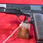 SOLD, VERY CHOICE, NAZI OCCUPATION BROWNING/FN HIGH POWER PISTOL, FIXED SIGHT, “a” BLOCK 1943 PRODUCTION, MINT SHARP!