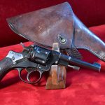 SOLD EARLY 1899 PRODUCTION SWEDISH M/1887 NAGANT SERVICE REVOLVER, WITH ORGINAL HOLSTER, MINT CRISP!
