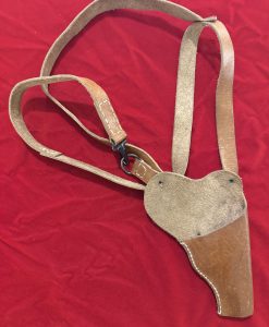 WED MAY 7, POST WAR LEATHER SHOULDER HOLSTER FOR THE WALTHER PPK, OR SIMILAR TYPE SMALL CALIBER PISTOL