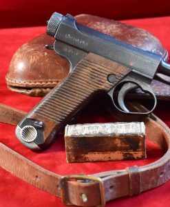 MON JUN 16, JAPANESE WWII TYPE 14 NAMBU PISTOL, 19.7 DATE (JULY, 1944) MATCHING MAG, MINT SHARP, WITH AMMO & HOLSTER NAMED TO LT. KOYAMA!