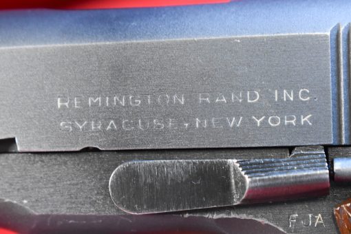 TUE JUL 15, RARE & VERY EARLY JAN 1943, PRODUCTION 1st SLIDE LOGO VARIANT REMINGTON RAND 1911A1 U.S. ARMY PISTOL, VERY SHARP! - Image 4