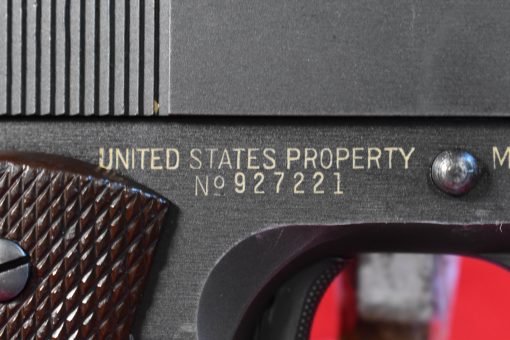 TUE JUL 15, RARE & VERY EARLY JAN 1943, PRODUCTION 1st SLIDE LOGO VARIANT REMINGTON RAND 1911A1 U.S. ARMY PISTOL, VERY SHARP! - Image 6