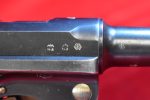 THU JUL 17, VERY CHOICE GERMAN WWII 1937 S/42 P.08 LUGER PISTOL, ALL MATCHING INCLUDING THE MAG, EARLY RUST BLUE/STRAW, VERY SHARP! - Image 8