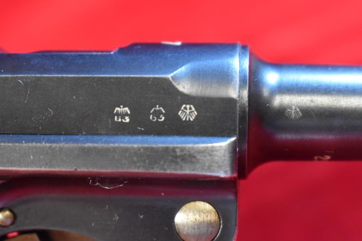 THU JUL 17, VERY CHOICE GERMAN WWII 1937 S/42 P.08 LUGER PISTOL, ALL MATCHING INCLUDING THE MAG, EARLY RUST BLUE/STRAW, VERY SHARP! - Image 8