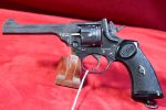WED JUL 30, EARLY 1944 BRITISH WWII MILITARY ISSUE WEBLEY MARK IV .38/200 REVOLVER, MINT SHARP, PROBABLY SOE AGENT ISSUE FOR USE IN NAZI OCCUPIED EUROPE!