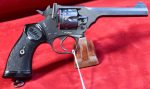 WED JUL 30, EARLY 1944 BRITISH WWII MILITARY ISSUE WEBLEY MARK IV .38/200 REVOLVER, MINT SHARP, PROBABLY SOE AGENT ISSUE FOR USE IN NAZI OCCUPIED EUROPE! - Image 4