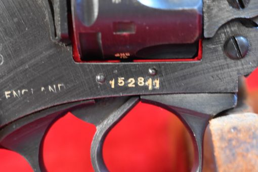 WED JUL 30, EARLY 1944 BRITISH WWII MILITARY ISSUE WEBLEY MARK IV .38/200 REVOLVER, MINT SHARP, PROBABLY SOE AGENT ISSUE FOR USE IN NAZI OCCUPIED EUROPE! - Image 8