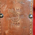 SOLD US WWII SCARCE 1943 IMPERIAL BLADE MARKED, M3 FIGHTING KNIFE WITH 1943 BARWOOD M6 LEATHER SCABBARD, COLLECTOR GRADE!