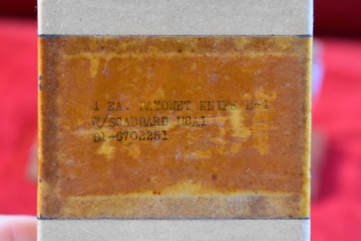 THU JUL 24, US WWII NEW IN THE ORIGINAL BOX CAMILLUS M4 BAYONET & M8A1 SCABBARD, MINT UN-ISSUED! - Image 5