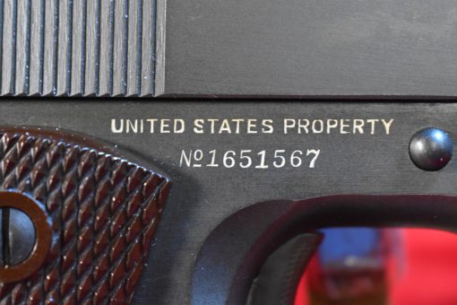 MON JUL 28, US WWII COLT 1911A1 US ARMY PISTOL, SEPT, 1944 PRODUCTION, 100% CORRECT & ORIGINAL, MINT CRISP! - Image 6