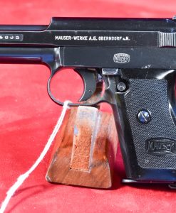 SOLD VERY SCARCE MAUSER MODEL 1934 PISTOL, NAZI POLICE EAGLE/L MARKED, ONLY 1500 ISSUED, MINT CRISP, MATCHING MAG TOO!
