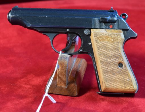SOLD VERY SCARCE, 1945 WALTHER PP PISTOL, NAZI POLICE EAGLE/F, MATCHING, FULL RIG, WOOD GRIPS, MINT CRISP STUNNING! - Image 3
