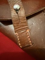 SOLD VERY RARE AKAH DRGM MADE FOR THE WALTHER PPK BROWN LEADING EDGE HOLSTER…RED STITCHING, AND CORRECT HOLSTER FOR NAZI RZM PPK - Image 4