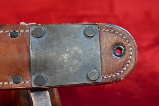 FRI JUL 25, US WWII SCARCE 1943 PAL BLADE MARKED, M3 FIGHTING KNIFE WITH 1943 MOOSE CO. M6 LEATHER SCABBARD, COLLECTOR GRADE! - Image 8