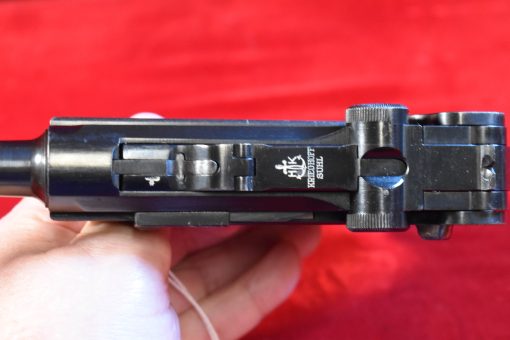 TUE JULY 22, ULTRA RARE & IMPORTANT KRIEGHOFF P CODE COMMERCIAL LUGER, LISTED & PICTURED IN GIBSON'S BOOK, STONE COLD MINT! - Image 6
