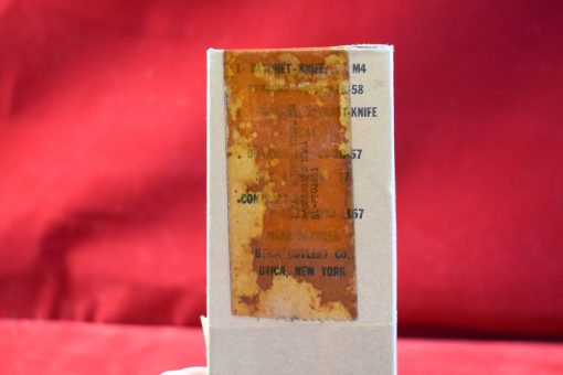 FRI JUL 25, US WWII NEW IN THE ORIGINAL BOX UTICA M4 BAYONET & M8A1 SCABBARD, MINT UN-ISSUED! - Image 3