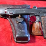 SOLD SCARCE, STEYR HAHN MODEL 1912 PISTOL, NAZI POLICE “EAGLE/L”, 9m/m PARABELLUM, FULL RIG WITH RARELY SEEN HOLSTER, VERY SHARP!