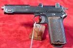 THU AUG 21, SCARCE, STEYR HAHN MODEL 1912 PISTOL, NAZI POLICE “EAGLE/L”, 9m/m PARABELLUM, FULL RIG WITH RARELY SEEN HOLSTER, VERY SHARP! - Image 3
