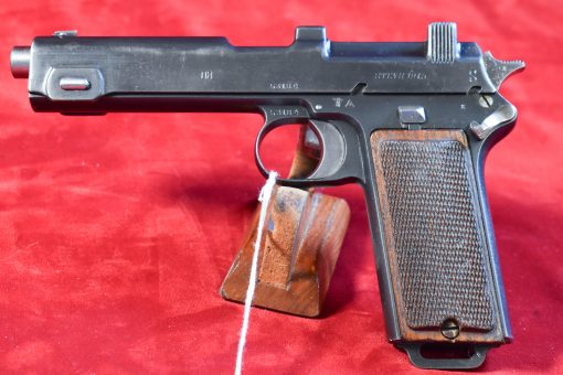 THU AUG 21, SCARCE, STEYR HAHN MODEL 1912 PISTOL, NAZI POLICE “EAGLE/L”, 9m/m PARABELLUM, FULL RIG WITH RARELY SEEN HOLSTER, VERY SHARP! - Image 3