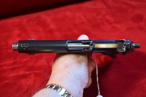 THU AUG 21, SCARCE, STEYR HAHN MODEL 1912 PISTOL, NAZI POLICE “EAGLE/L”, 9m/m PARABELLUM, FULL RIG WITH RARELY SEEN HOLSTER, VERY SHARP! - Image 9