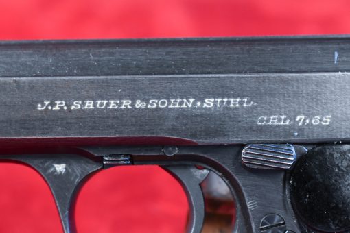 MON AUG 25, GERMAN WWII 1943 SAUER 38H PISTOL, EAGLE/37 PROOFED, FULL SLIDE LOGO, MILITARY FINISH, FULL RIG! - Image 6